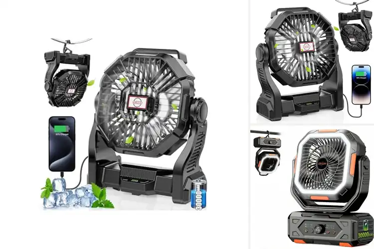 Detailed view of Best 30000mAh Portable Fan Battery