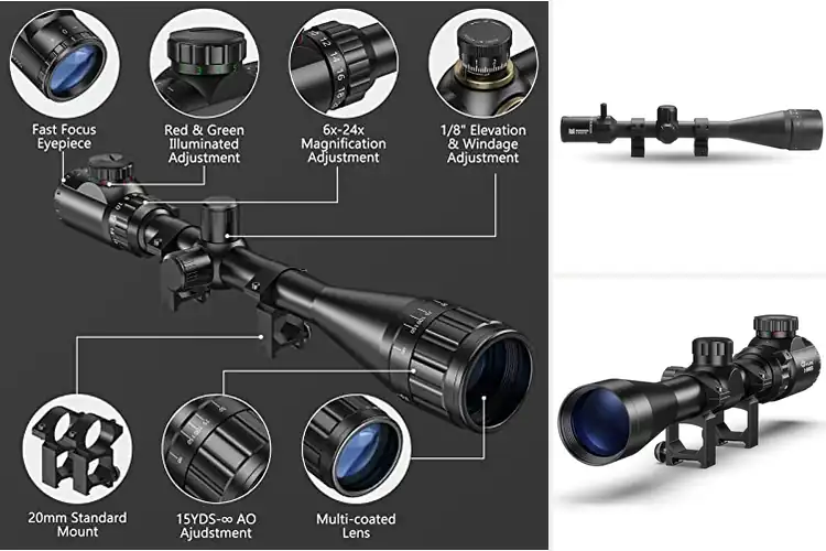 Detailed view of Best Adjustable Magnification Rifle Scopes