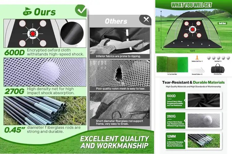 Detailed view of Best Backyard Driving Ranges for Effortless Swing Mastery