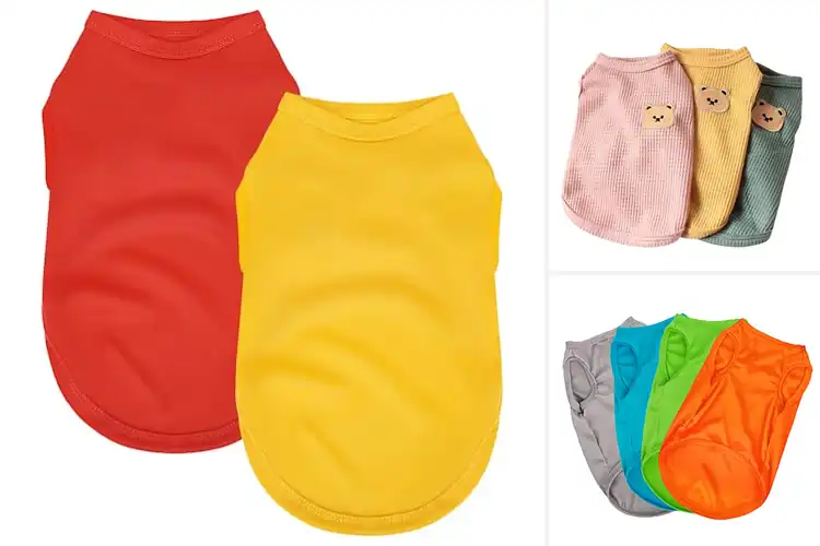 Detailed view of Best Bright Colorful Dog Tee Colors