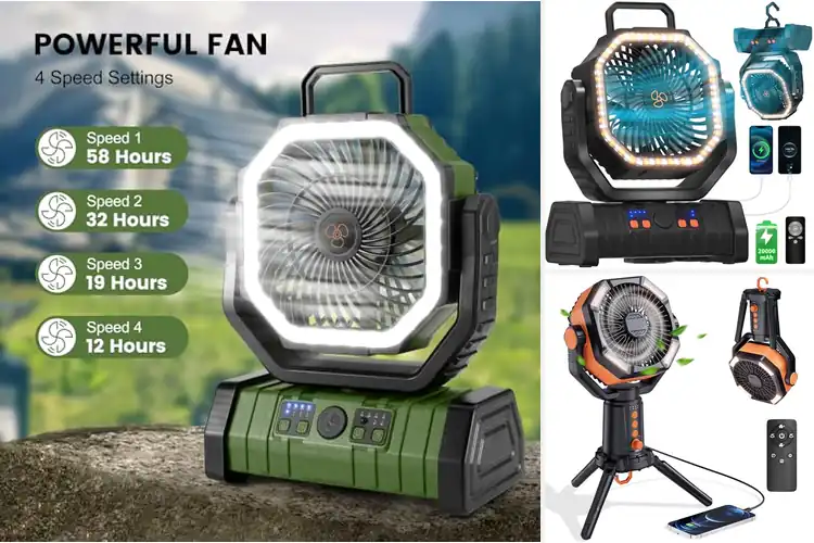 Detailed view of Best Camping Lantern Fan With Remote