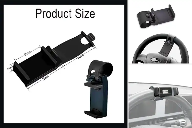 Detailed view of Best Car Phone Holder For Steering Wheel