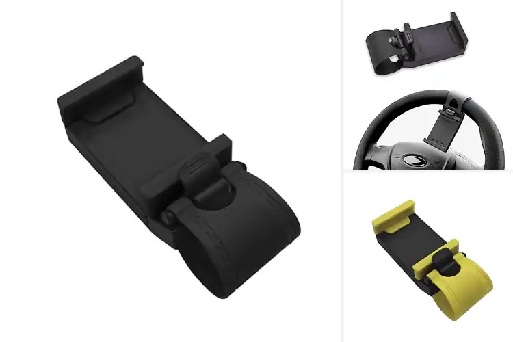 Detailed view of Best Car Steering Wheel Phone Holder For 55-75mm Width