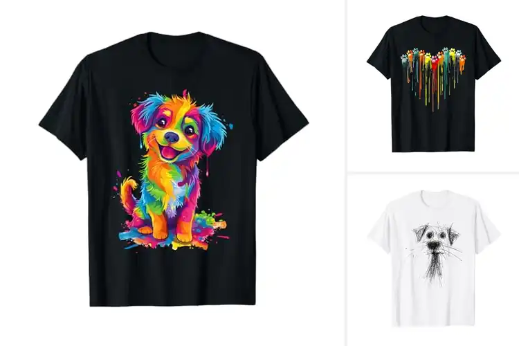 Detailed view of Best Colorful Puppy Tee