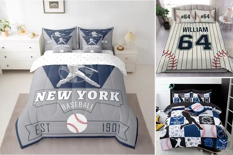 Detailed view of Best Comforter Bedding Set For Baseball Fans