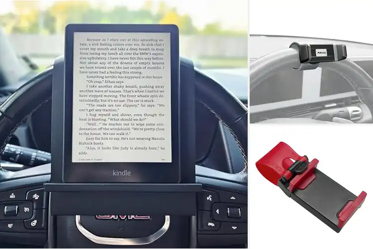 Detailed view of Best Easy Install Car Phone Stand For Steering Wheel