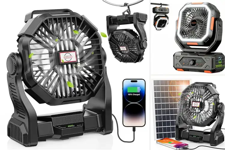 Detailed view of Best High Capacity 30000mAh Battery Camping Fan
