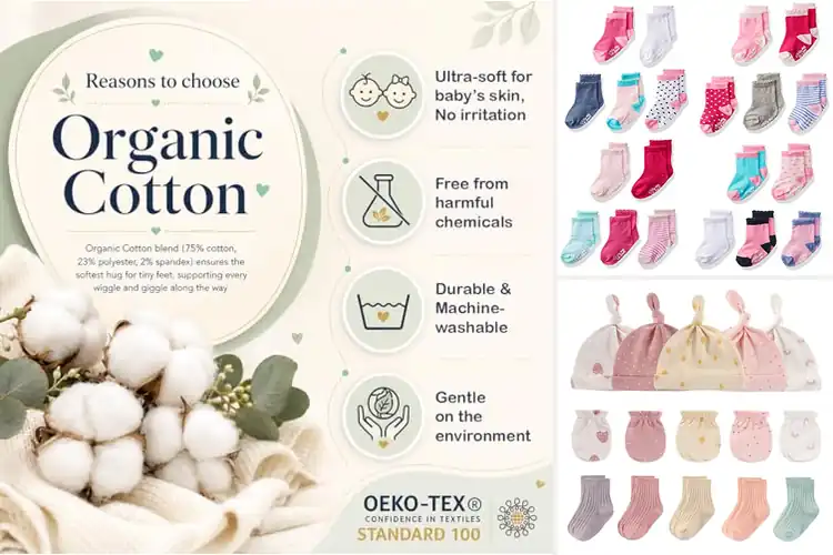 Detailed view of Best Infant Cotton Sock Sets for Cozy, Happy Little Feet