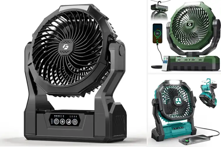 Detailed view of Best Power Bank Camping Fans: Stay Cool & Charged Outdoors
