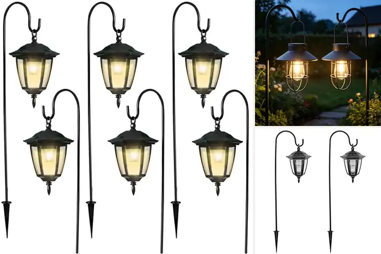 Detailed view of Best Solar Shepherd Hook Lights for Stunning Yard Glow