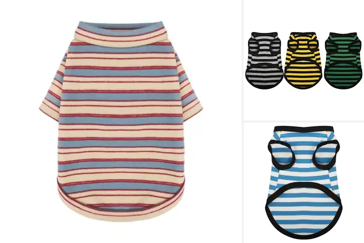 Detailed view of Best Striped Dog Tops