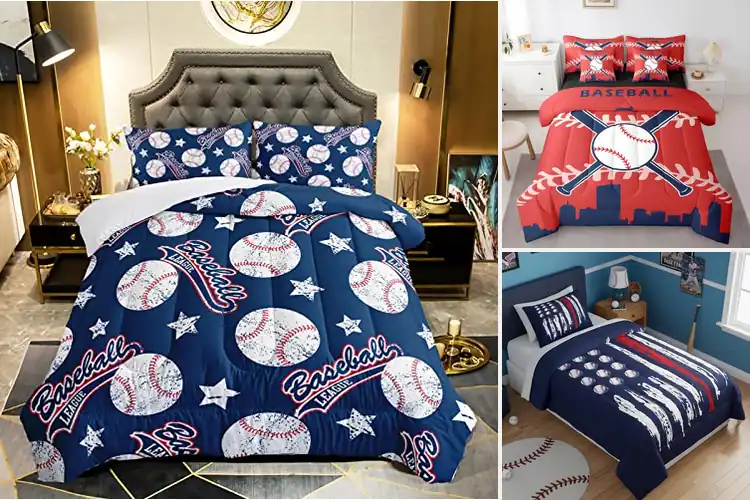 Detailed view of Best Twin Comforter Sets for Baseball Fans