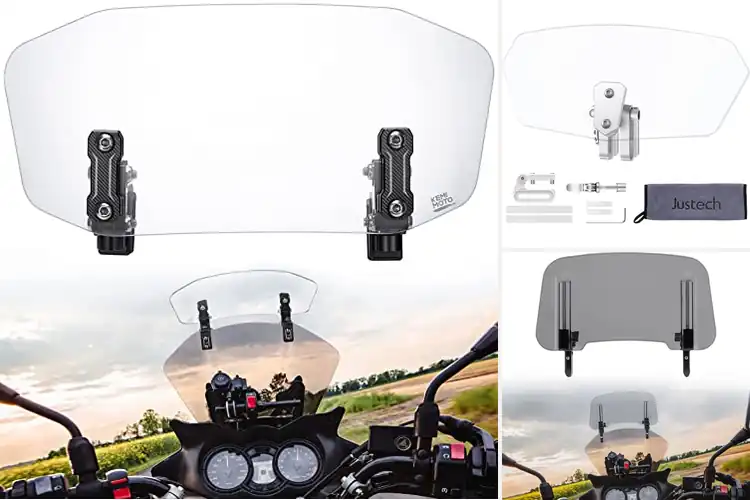 Detailed view of Best Windshield Extensions for a Smoother Ride